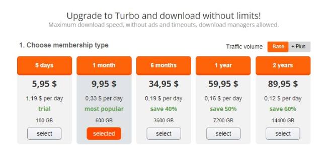 Turbobit プレミアム。安全なストレージと高速のファイル共有サービス。 -